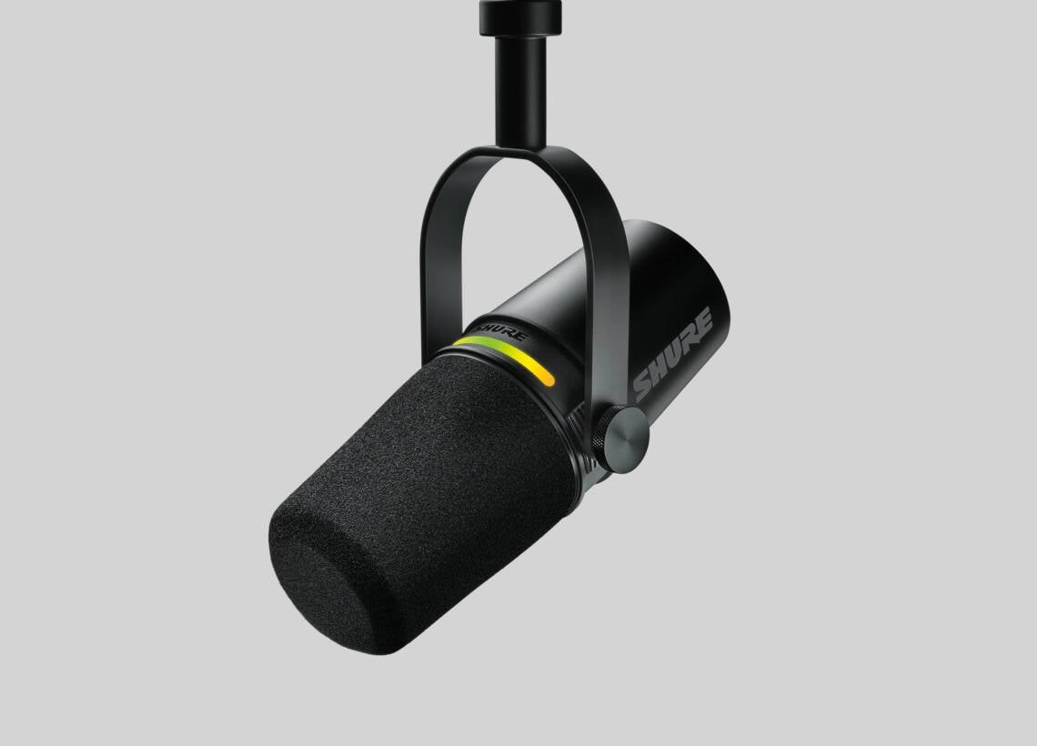 Shure MV7+ microphone — official product photograph
